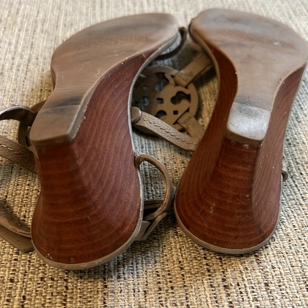 Tory Burch wedge sandals gray size 7 - Picture 6 of 9